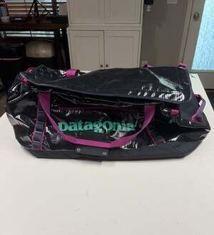 Patagonia Black Hole 70L Duffel Bag Teal/Black/Purple